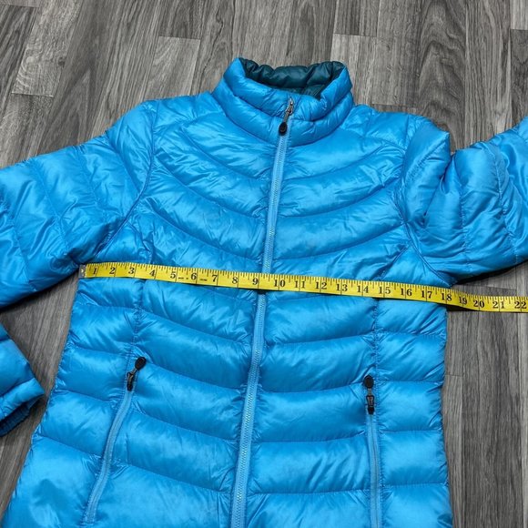L.L BEAN Pertex Quantum Zip Blue Goose Down Puffer Jacket Women's Small Petite - Picture 9 of 13